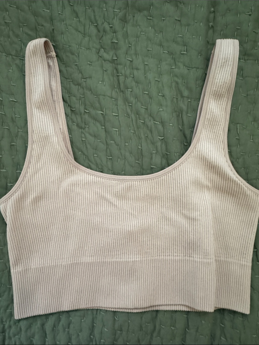 GapBody Ribbed Tank Bralette in cafe au lait XL